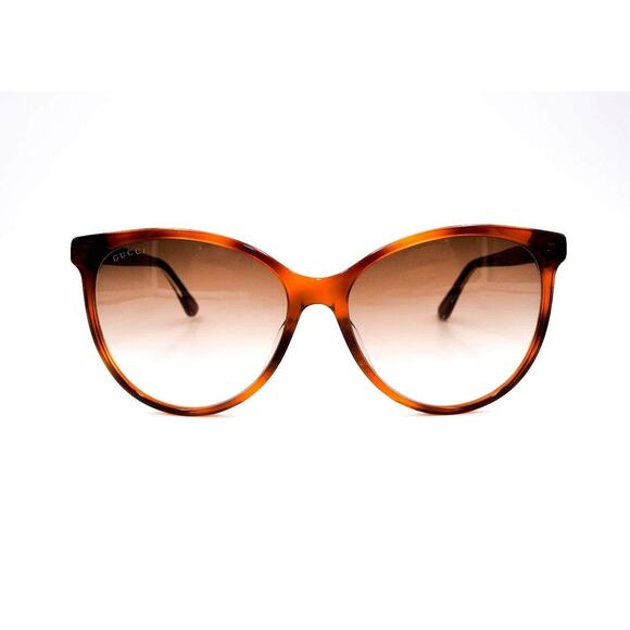 Gucci Designer Cat Eye Sunglasses Tortoise Havana/Brown Gradient Lens GG0377SK